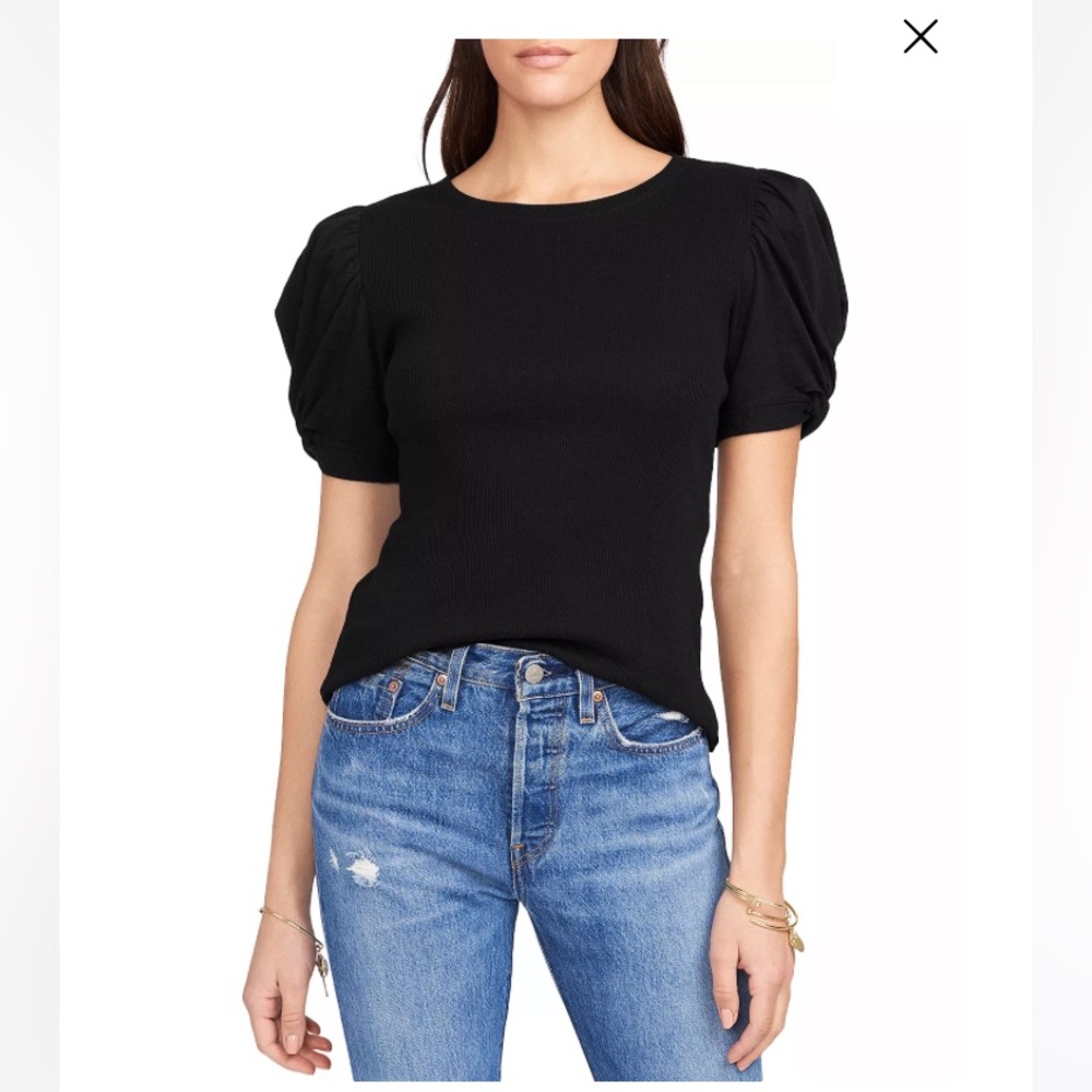 Ellie. Ellie Tahari - Puff Sleeve Cotton Tee NWT Sz. L
